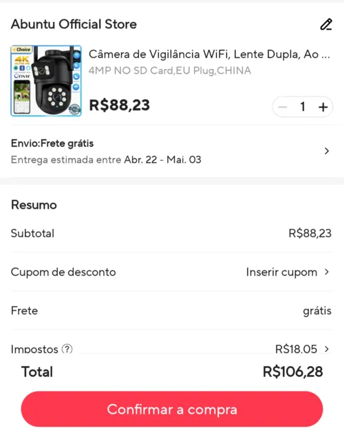 Imagem na descrição da promoção