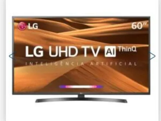 Smart TV LG 60" UHD 4K Controle Smart Magic ThinQ AI 60UM7270 R$ 2616
