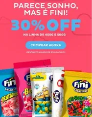 [AME R$10] 30% de desconto em Fini de 450g e 500g