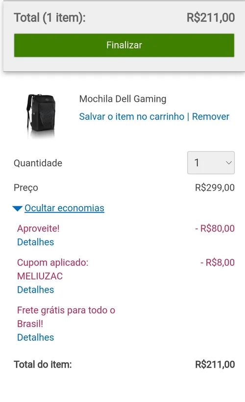 Imagem na descrição da promoção