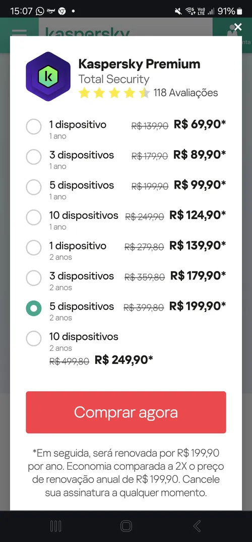 Imagem na descrição da promoção