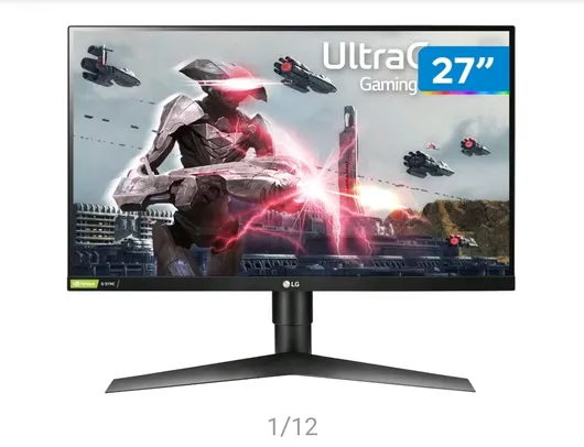 [C. Ouro + a vista] - Monitor 144Hz Full HD 27” LG 27GL650F-B - IPS 