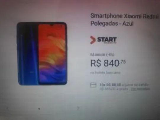 Xiaomi Redmi 7 Android 9 64GB  - Azul - R$841