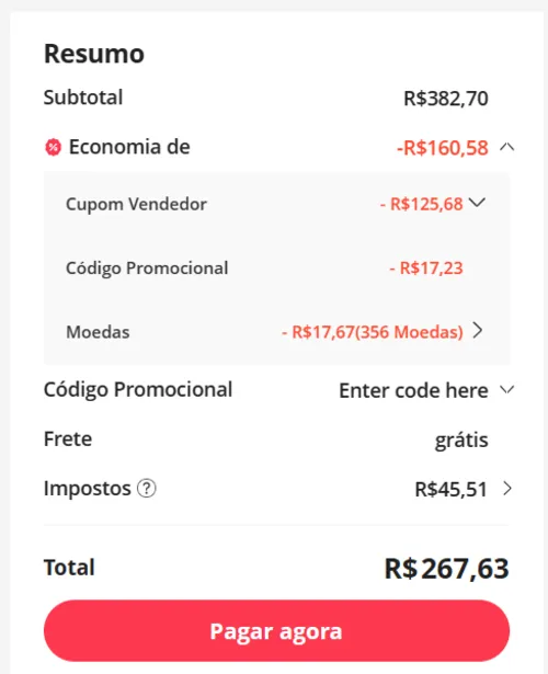 Imagem na descrição da promoção