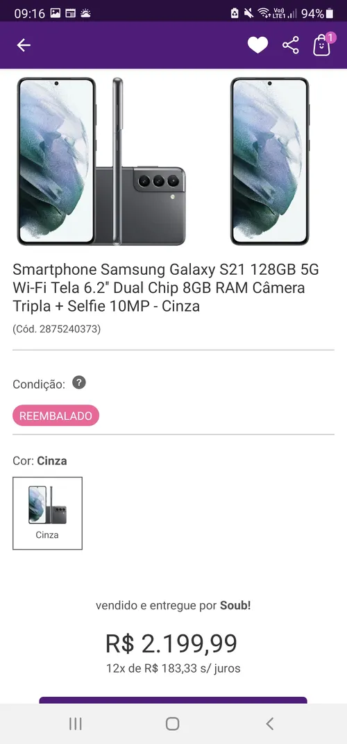 Imagem na descrição da promoção