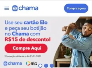 R$15 OFF NO APP CHAMA PAGANDO COM ELO