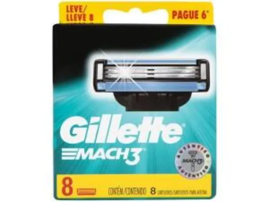 [CLUBE DA LU] Carga para Aparelho de Barbear Gillette Mach3 - 8 Unidades