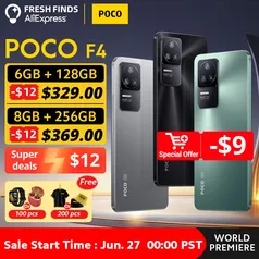 Smartphone Poco f4 5g 128gb/256gb snapdragon 870