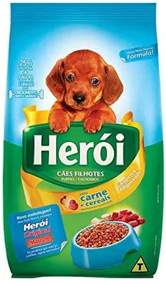 HERÓI Cão Filhote Sabor Carne e Cereais 15KG | R$62