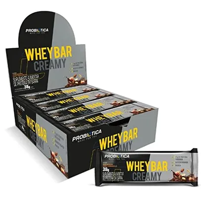 Whey Bar Creamy - 12 unidades 38g Amendoim Com Caramelo - Probiótica