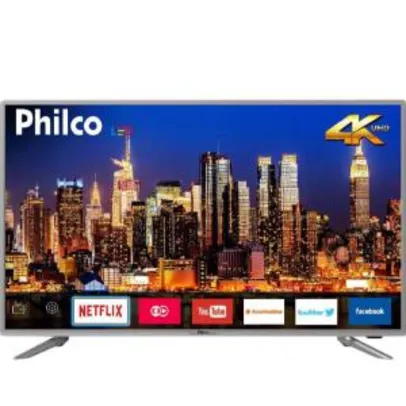 [AME] Smart TV LED 40" Philco PTV40G50sNS Ultra HD 4k 3 HDMI 2 USB Wi-Fi Som Dolby 60Hz Prata - R$1429 (ou R$1072 com Ame)