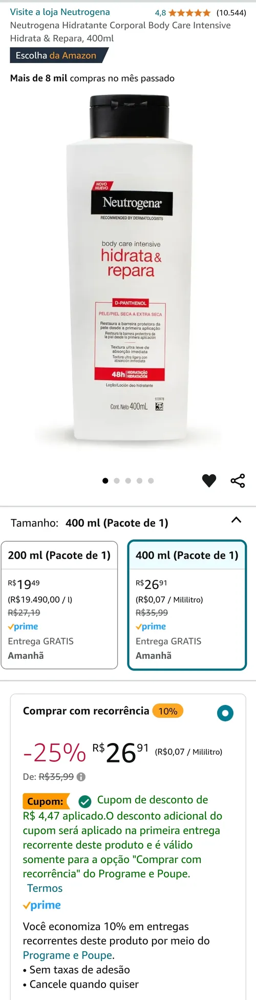 Imagem na descrição da promoção