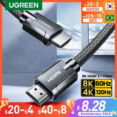 Cabo USB HDMI Ugreen Usb Hdmi Cable 8k Hdmi