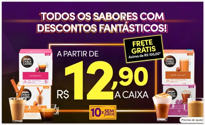 Caixas Dolce Gusto a partir de  R$ 12,90