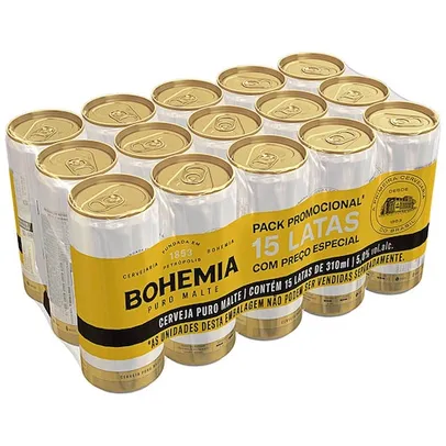 Cerveja Bohemia Lata 310ml - 15 Unidades