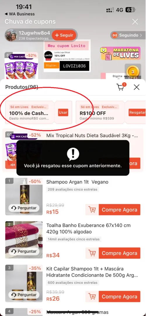 Imagem na descrição da promoção