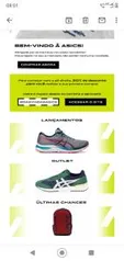 20% OFF na primeira compra na Asics