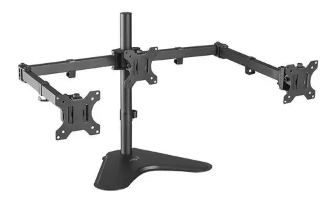 Suporte ELG T1236N de mesa para 3 monitores de 13" até 27" preto