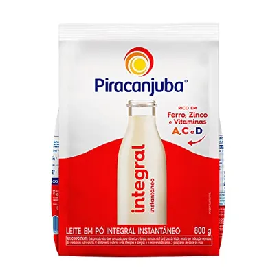 [Recorrência] Leite Pó Integral Instantâneo Piracanjuba Pouch 800g