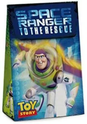 Caixa Para Presente Trapézio Cromus Embalagens na Estampa Toy Space Ranger com Aba de Fechamento 12x6x18 cm com 10 Unidades | R$10