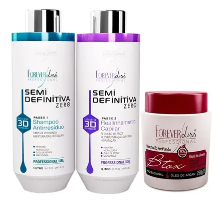 Forever Liss Semi Definitiva 3d + Btx Argan Sem Formol 250g