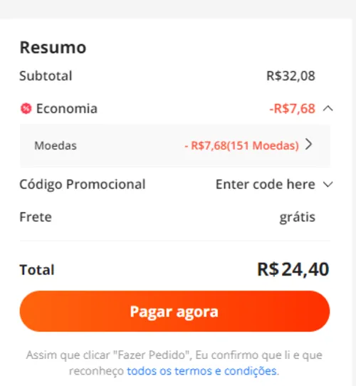 Imagem na descrição da promoção