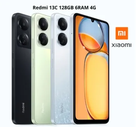 Smartphone Redmi 13C 4G Global Versões: 256GB 8RAM e 128GB 6RAM