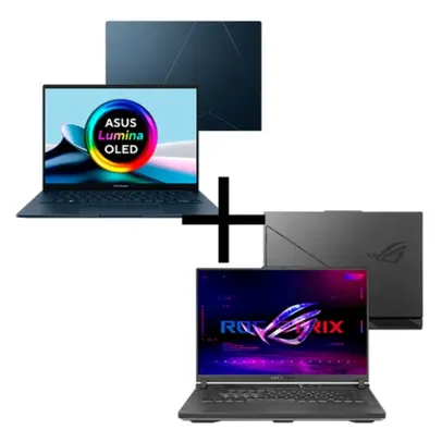 (Combo) Notebook ASUS Zenbook 14 OLED Ultra 9 185H + Notebook Gamer ROG Strix I7-13650HX RTX4050