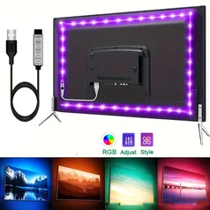 Fita Led 4.98m USB com adesivo para uso em TVs