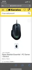 (PayPal) Mouse Razer Basilisk Essencial - 6400 dpi R$143