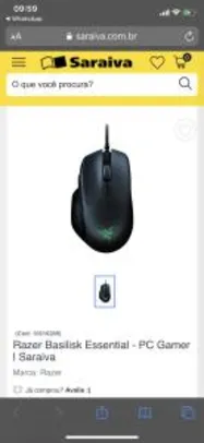 (PayPal) Mouse Razer Basilisk Essencial - 6400 dpi R$143