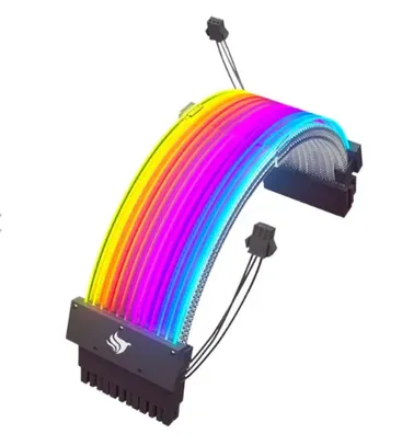 Cabo Extensor Premium 24P Pichau PS100, RGB, 240mm, Preto, PCH-PS100-24PRGB