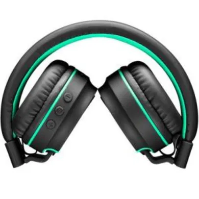Headset Pulse Fun Bluetooth PH215 Preto e Verde - R$120
