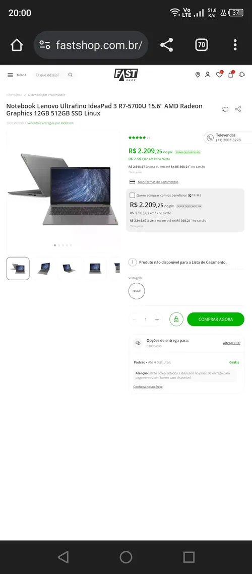 Imagem na descrição da promoção