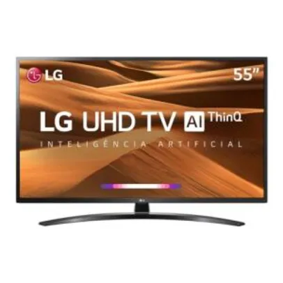 Smart TV 4K 55" LG LED Ultra HD UM7470PSA ThinQ AI - R$2.500