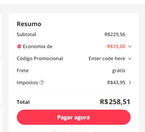 Imagem na descrição da promoção