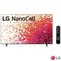 Smart TV 4K LG NanoCell 55" com Inteligência Artificial, ThinQ AI, Smart Magic e Wi-Fi - 55NANO75SPA