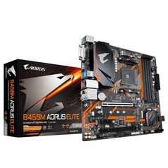 Placa Mãe Gigabyte B450M Aorus Elite, AMD AM4, Micro ATX, DDR4