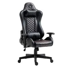 Cadeira Gamer Fox Racer Extreme - Preto com linhas Vermelhas NO CUPOM