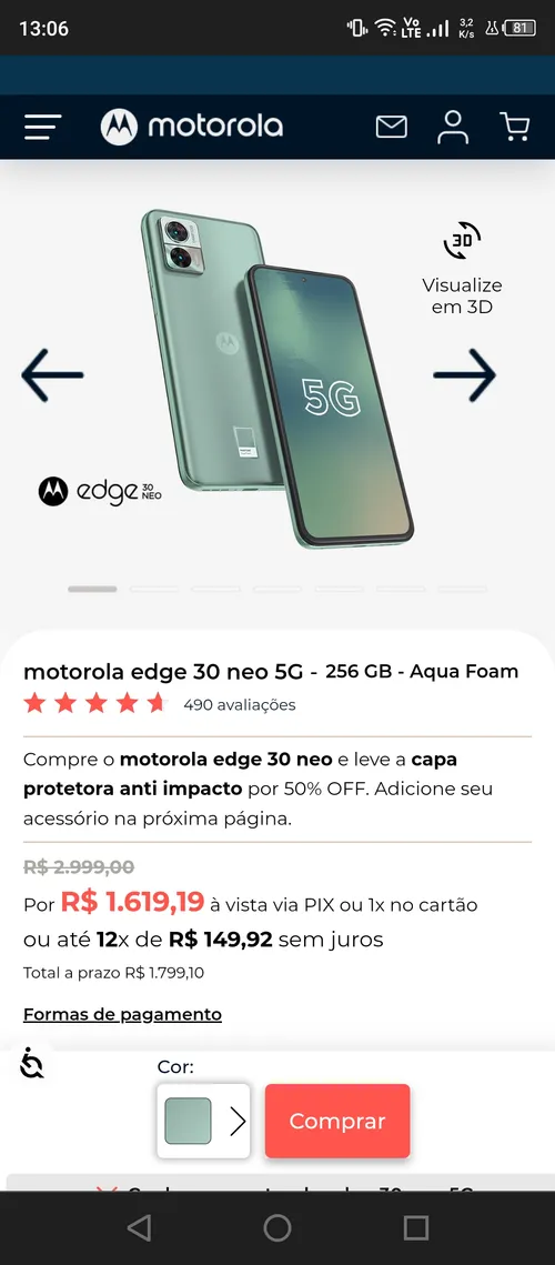 Imagem na descrição da promoção