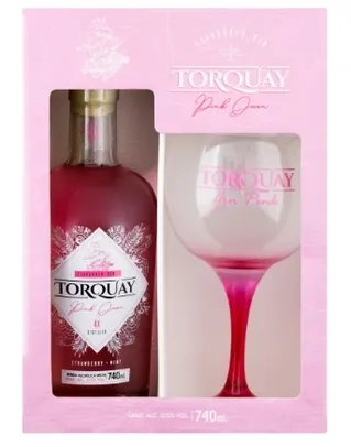 [Leve 2] Kit Taça + Gin Pink Strawberry Mint Torquay 740ml