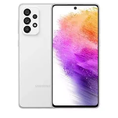 (APP) Samsung Galaxy A73 Branco, com Tela de 6,7, 5G, 128 gb e Câmera Traseira Quádrupla - SM-A736BZWGZTO