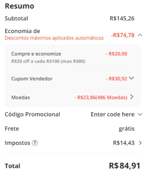 Imagem na descrição da promoção