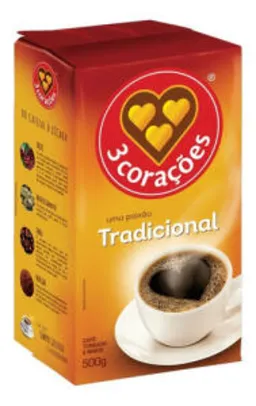 Café Torrado E Moído A Vácuo Tradicional 3 Corações - 500g | R$7