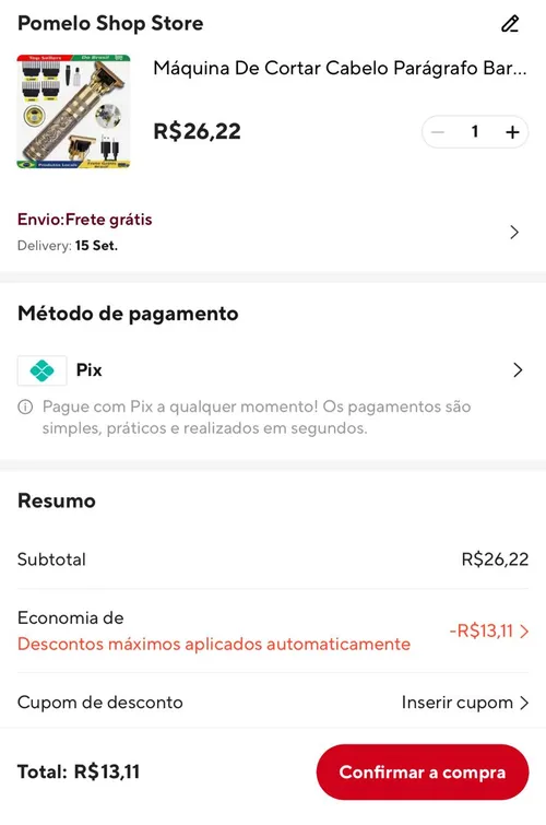 Imagem na descrição da promoção