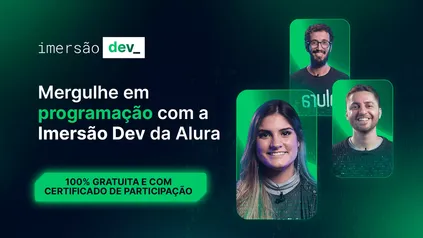 [Aulas gratis] Imersão Dev: Aprenda a Programar de graça em 2023 | Alura