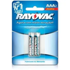 Pilha Alcalina AAA c/ 2 unid. - Rayovac