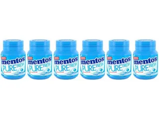 [6 Unidades] Goma de Mascar Mentos Pure Fresh Mint sem Açúcar 56g | R$ 36