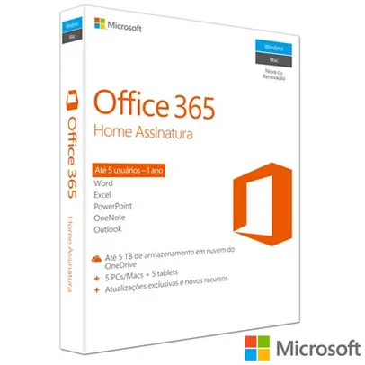 Office 365 Home - até 5 usuários 