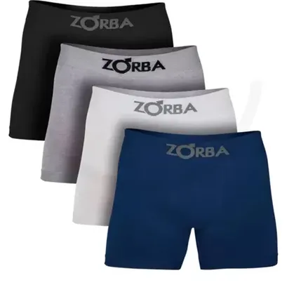 Kit 4 Cuecas Box Boxer Zorba Algodão Sem Costura 781 Full